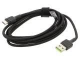 Cablu USB 2.0 USB A la USB C 2m Negru Textilă, Green Cell