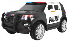 Masinuta electrica Raptor de politie, negru cu alb foto