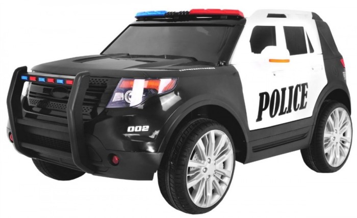 Masinuta electrica Raptor de politie, negru cu alb Masinuta electrica Raptor de politie, negru cu alb