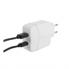 Adaptor retea Delight, 18 W, USB, Type-C, incarcare rapida, Alb foto