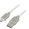 Cablu USB 2.0 A la Micro B 1m Alb Aurit