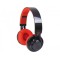Casti multimedia cu Bluetooth V2.1 Radio MP3 microSD rosu/negru Trevi