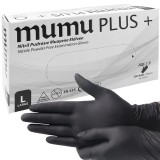 Manusi Nitril Negre L, Fara Pudra, 100 Bucati - Protectie si Confort Superior