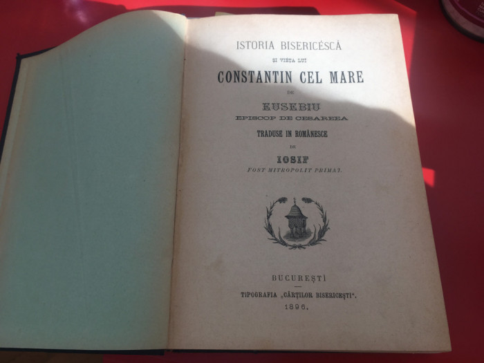 COLEGAT 2 CARTI-ISTORIA BISERICEASCA SOZOMEN EUSEBIU-SI VIATA SF.CONSTANTIN 1896