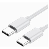 Cablu de date si incarcare flippy, type-c la type-c, lungime 1 m, alb