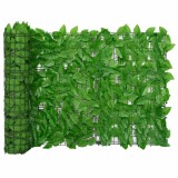 VidaXL Paravan de balcon, frunze verzi, 400x75 cm