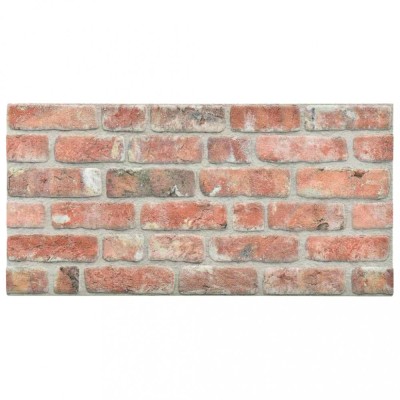 Panouri de perete 3D, model caramida, rosu, 10 buc., EPS foto