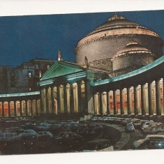 IT2 - Carte Postala-ITALIA-Napoli, Piazza S. Francesco di notte, circulata 1971