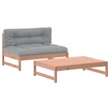 Set mobilier de gradina cu perne, 2 piese, lemn masiv Douglas