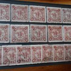 Lot timbre Scutit taxa, 1913, stampilate, 17 valori,