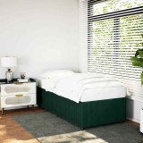 Cumpara ieftin Cadru de pat fara saltea, verde inchis, 90x200 cm, catifea