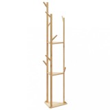 VidaXL Suport pentru haine cu c&acirc;rlige și rafturi 39x33x166 cm bambus