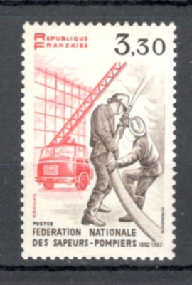 Franta.1982 100 ani Federatia nationala de pompieri GX.12 foto