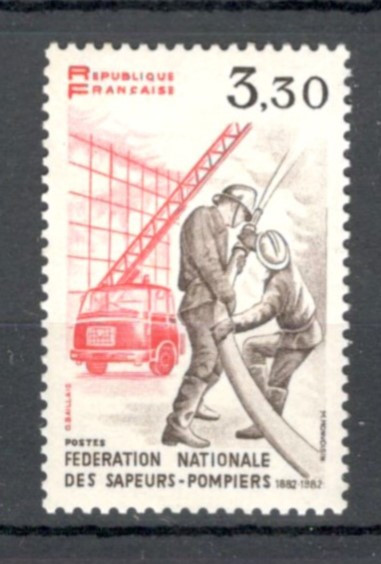 Franta.1982 100 ani Federatia nationala de pompieri GX.12