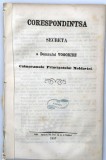 Corespondinta secreta Vogoride Caimacamul Moldaviei 1857 Imprimeria Plon Freres Paris istorie Romania veche principate