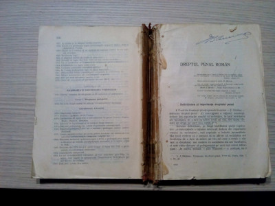CURS DE DREPT PENAL -2 Vol.(I+II), colegate - I Tanoviceanu -1912, 796+606 p. foto