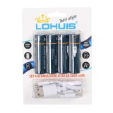 Acumulator Lohuis AA 1.5V 1733mAh Li-ion cu cablu USB-C