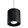 Lampă Suspendată Orbis Negru Aluminiu 1 Bec Cilindric Modern De Interior