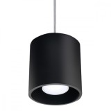 Lampă Suspendată Orbis Negru Aluminiu 1 Bec Cilindric Modern De Interior