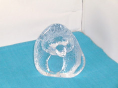 Mats Jonasson - Sculptura cristal, handmade, cca 1975-77 - Grizzly - Royal Krona foto