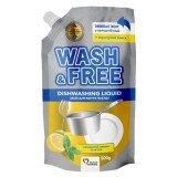 Rezervă Detergent lichid pentru vase Wash &amp;amp; Free Lăm&acirc;ie și Mentă, 500 ml