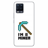 Husa compatibila cu Realme 8 Pro Silicon Gel Tpu Model Minecraft Miner