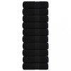 Prosoape pentru oaspeti 10 buc Negru 360 g/m&sup2; 100% bumbac