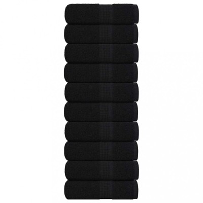 Prosoape pentru oaspeți 10 buc Negru 360 g/m&amp;sup2; 100% bumbac foto
