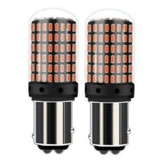 Set 2 becuri auto 1157 BAY15D, 2 faze, lumina rosie, P21/5W, 12V