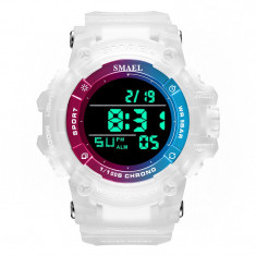 Ceas de barbati Smael Sport Digital Analog Quartz Alb