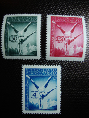 YUGOSLAVIA 1947 SERIE BALCANIADA MH foto