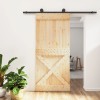 VidaXL Ușă glisantă cu set de feronerie 95x210 cm, lemn masiv de pin
