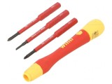Set Şurubelniţe Izolate de Precizie 1kVAC ElectricVario 4 Bucăţi