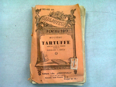 TARTUFFE - MOLIERE (COMEDIE IN 5 ACTE IN VERSURI) foto