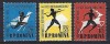 Romania 1957 -Lp 439 -Campionatele Intern. ... Atletism - serie -MNH, Nestampilat