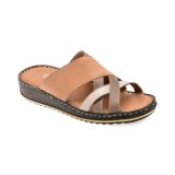 Papuci SHOOZY maro, EV2850, din piele naturala