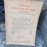 Analele Facultatii de Drept din Bucuresti - Anul II. Nr. 1 1940