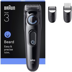 Aparat de tuns barba Braun Beard Trimmer Seria 3 BT3520, Lama ultra ascutita, +3 Accesorii de ingrijire: 2 Piepteni, 1 Perie de curatare, Rotita de pr