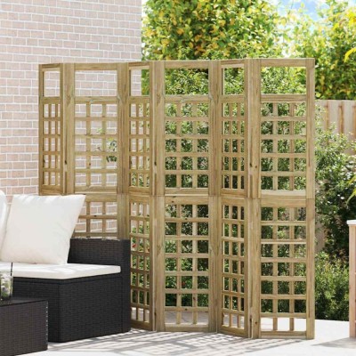 vidaXL Paravan de intimitate Manual 6 pcs Maro 240 x 180 cm 3385877 foto