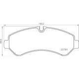 Placute frana Mercedes Sprinter 5-T Box (B907) 02.18-, Sprinter 5-T (B907) 02.18-, Spate, BREMBO