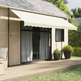 Gossi copertina retractabila, crem, 400x150 cm, tesatura si otel