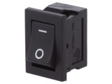 &Icirc;ntrerupător Rocker SPST ON-OFF 3A/250VAC Negru