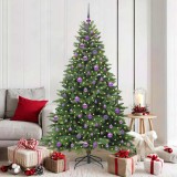 VidaXL Brad de Crăciun artificial cu 300 LED Verde 180 cm PE și PVC 3397555