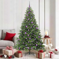 vidaXL Brad de Crăciun artificial cu 300 LED Verde 180 cm PE și PVC 3397555
