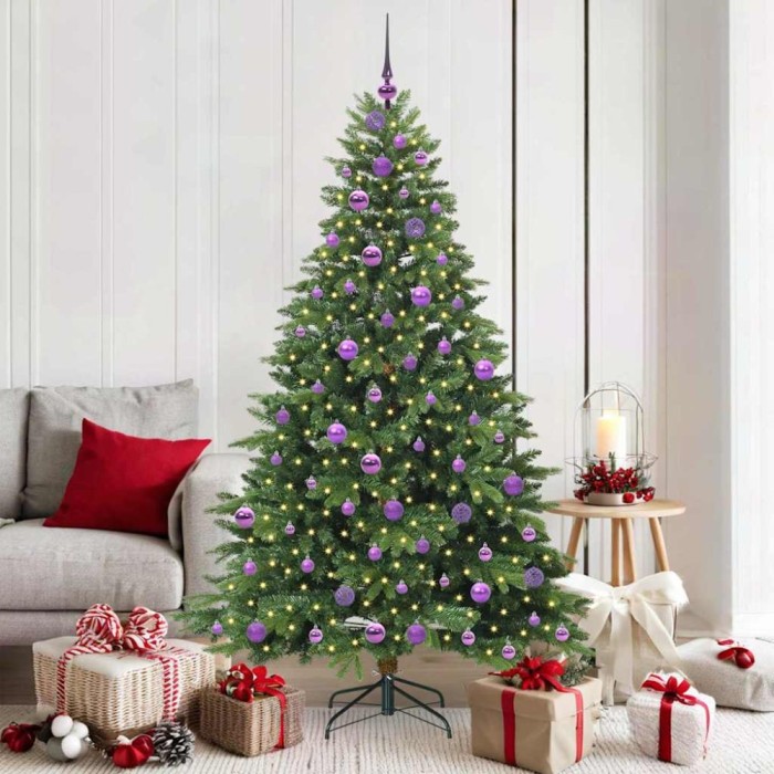 vidaXL Brad de Crăciun artificial cu 300 LED Verde 180 cm PE și PVC 3397555