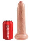Dildo Clasic Cu Ventuza King Cock Necircumcis, Natural, 22.8 cm