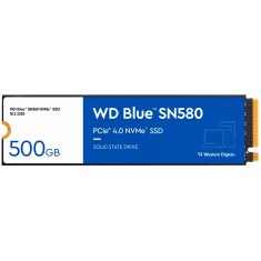 SSD WD Blue SN580 500GB M.2 2280 PCIe Gen4 x4 NVMe TLC, Read/Write: 4000/3600 MBps, IOPS 450K/750K, TBW: 300 &quot;WDS500G3B0E&quot;