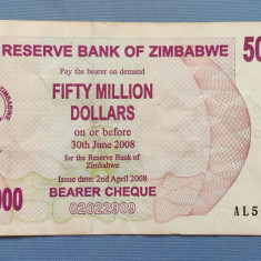 Zimbabwe - 50 000 000 Dollars / dolari (2008) sAL505