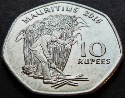 Moneda exotica 10 RUPII - MAURITIUS, anul 2016 *cod 4715 A foto