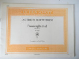 * Partitura orga Dietrich Buxtehude, Passacaglia in d, BUX WV 161 fur Orgel